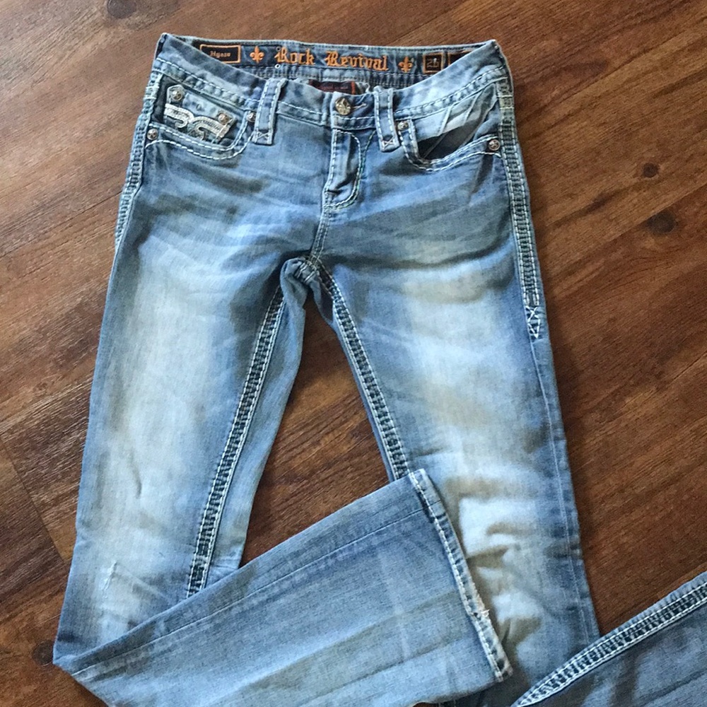 Ladies Rock Revival mid rise boot cut jeans